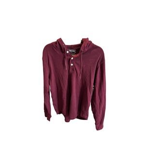 Men’s American Eagle Waffle Knit Hooded Henley  Size Medium